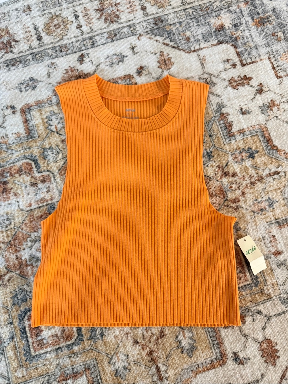 Aerie ribbed neon orange tank